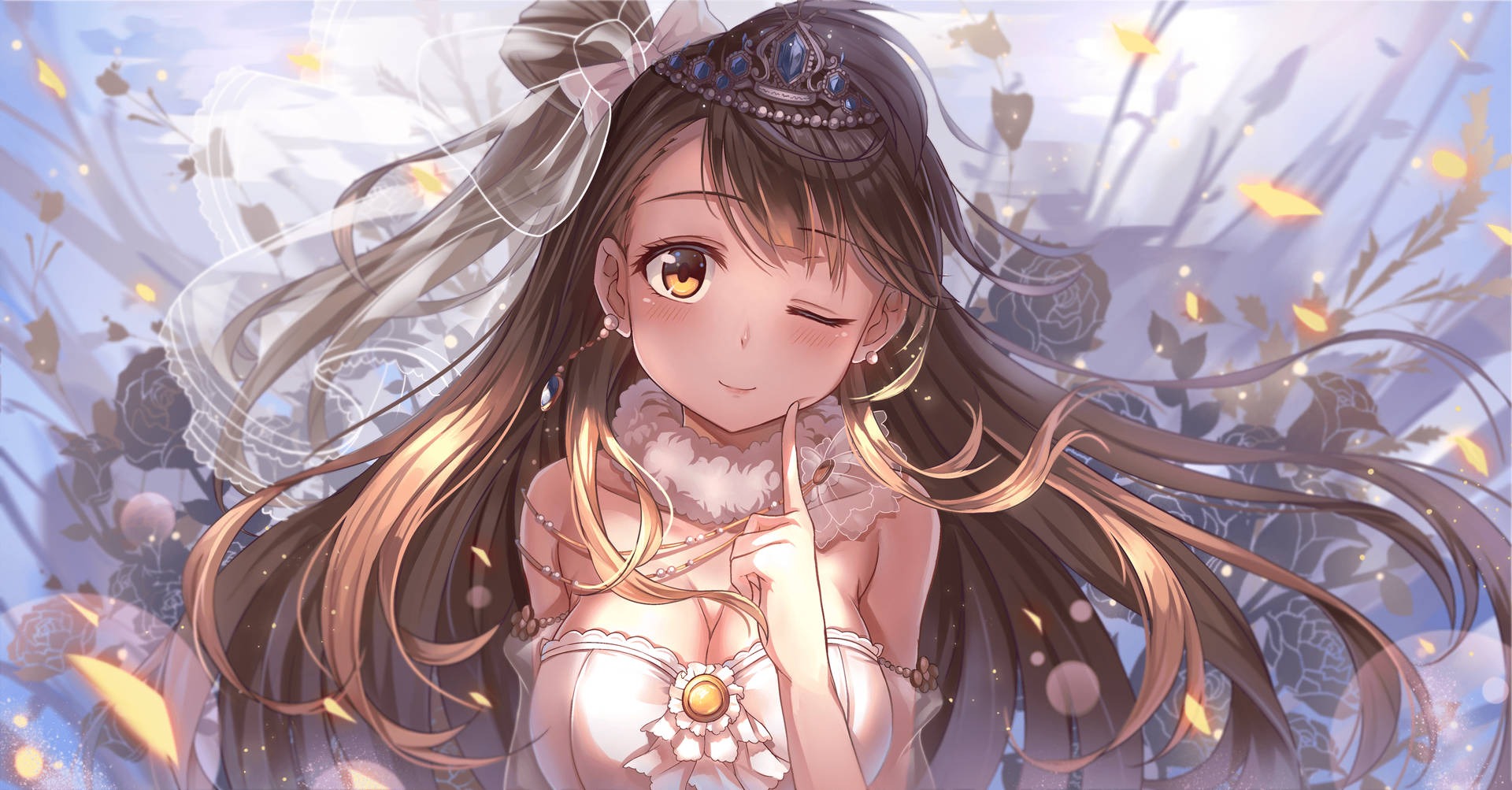 Fondo de pantalla Anime Chica Guiñando el Ojo en Vivo
