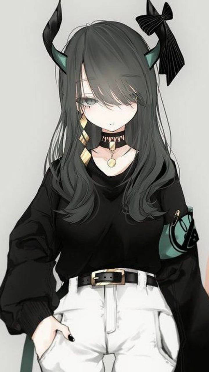 Anime Demonio Cuernos Verdes Fondos de pantalla