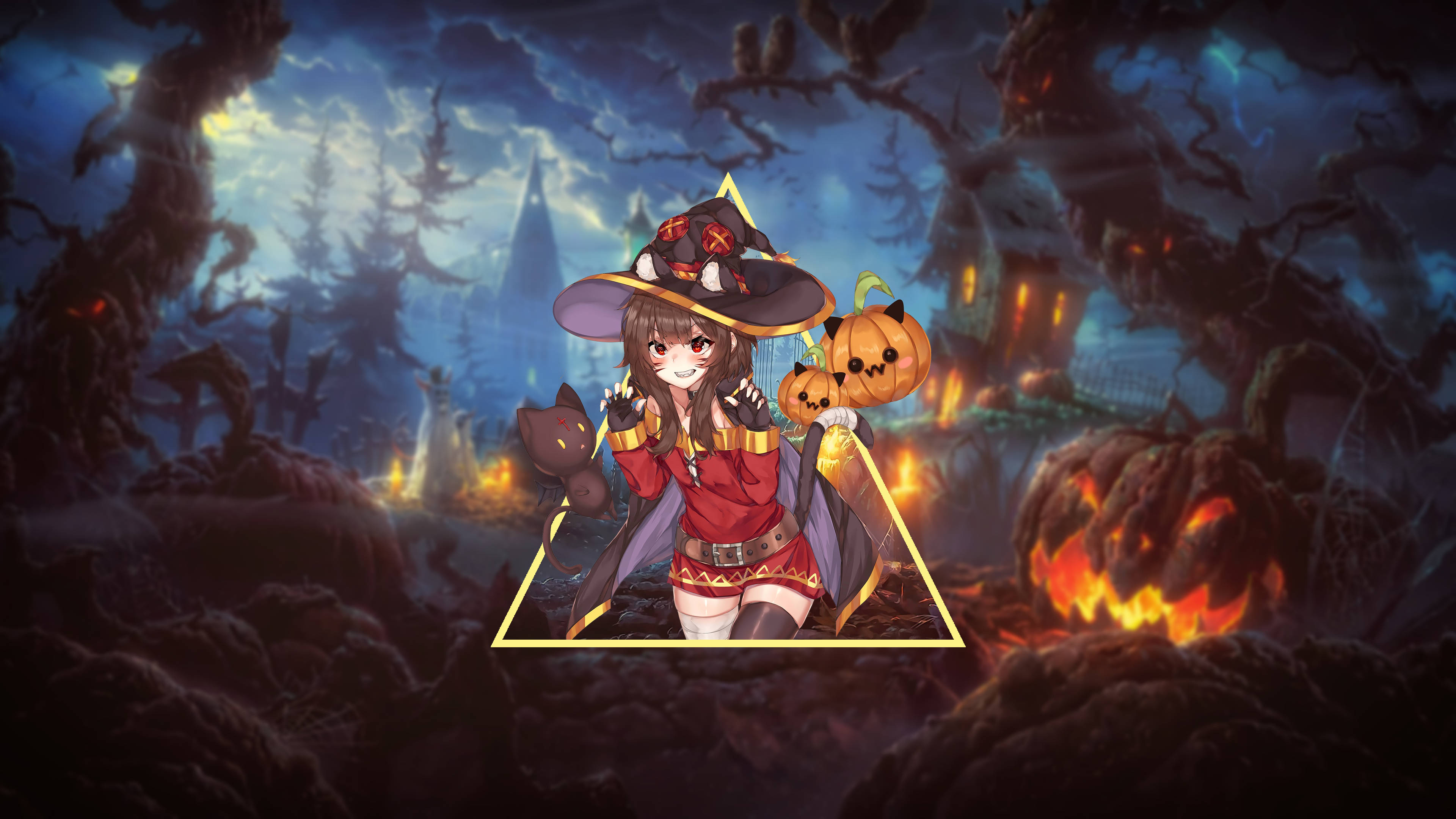 Anime en Vivo Halloween Megumin Fondos de pantalla