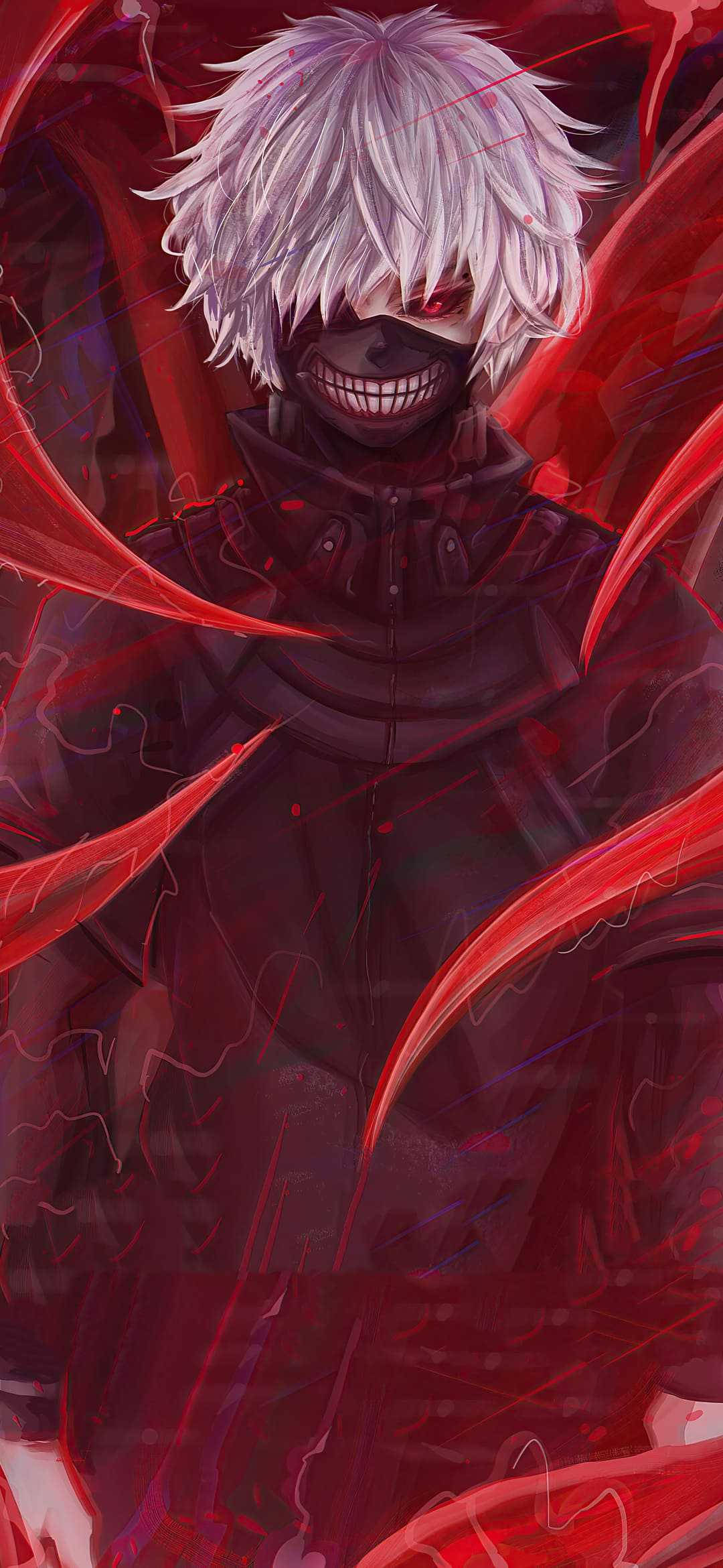 Anime Ken Kaneki Temático Rojo y Atrevido Fondos de pantalla