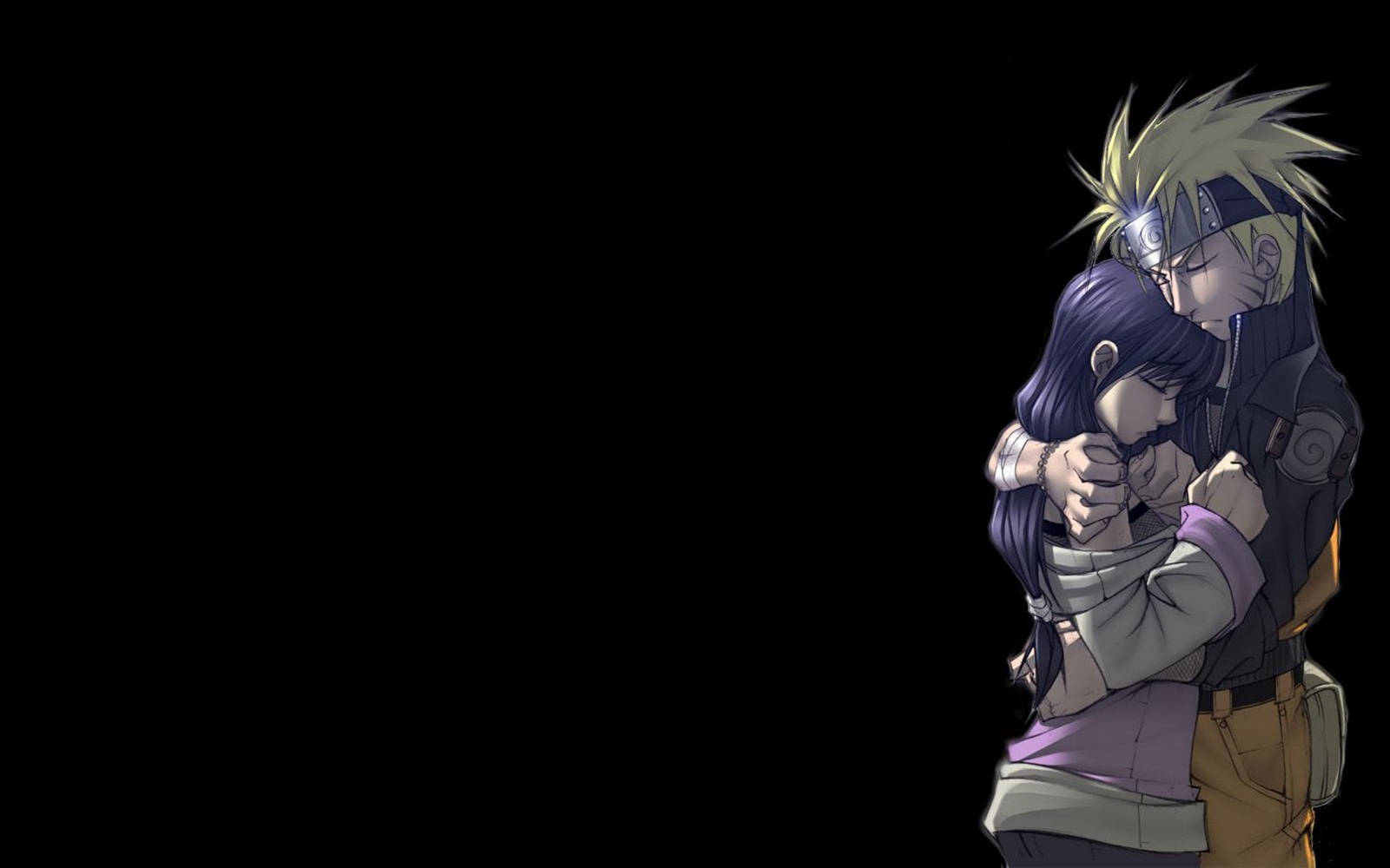 Anime Naruto abrazando a Hinata Hyuga Fondos de pantalla