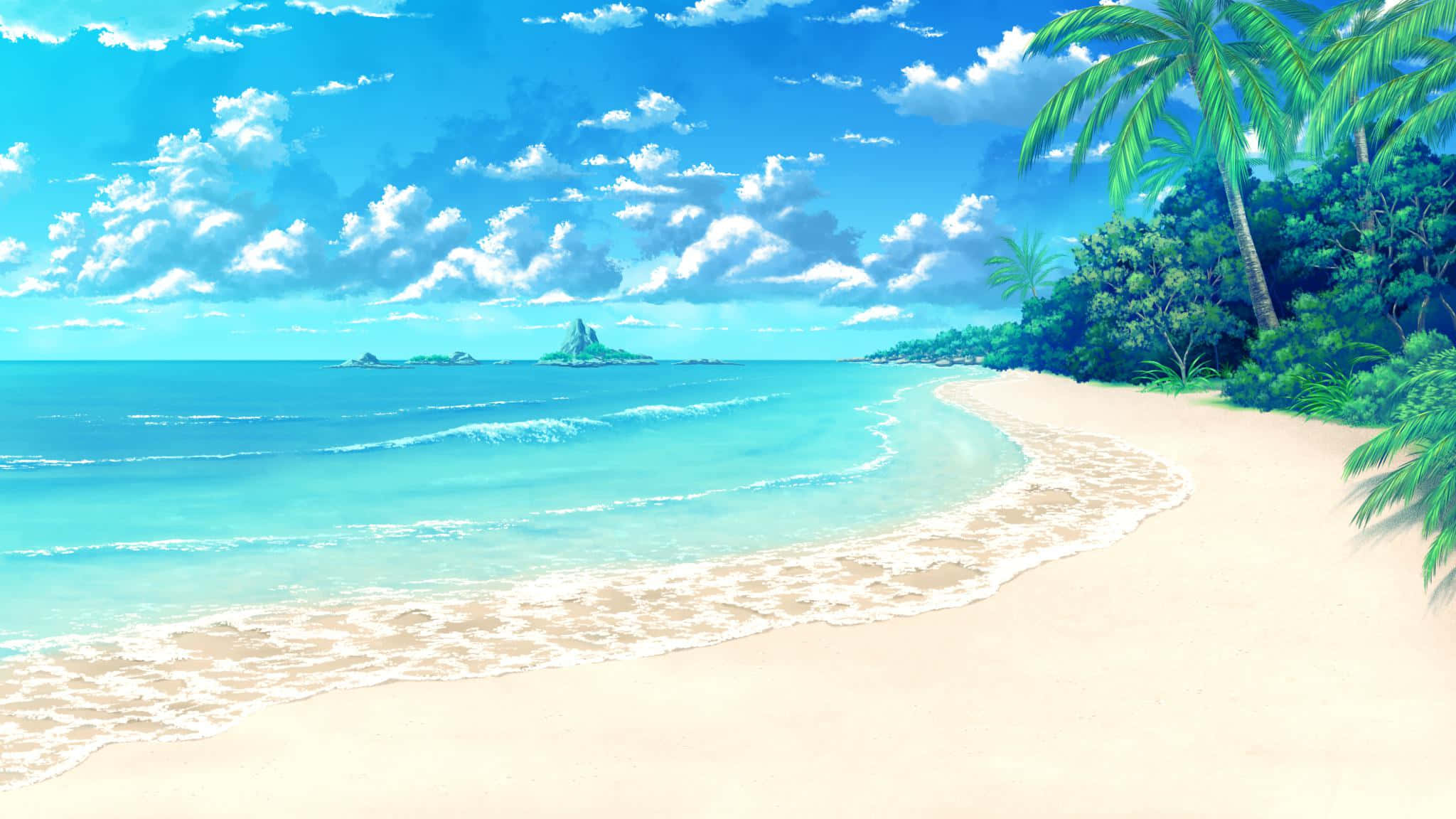 Anime Playa Azul Fondos de pantalla