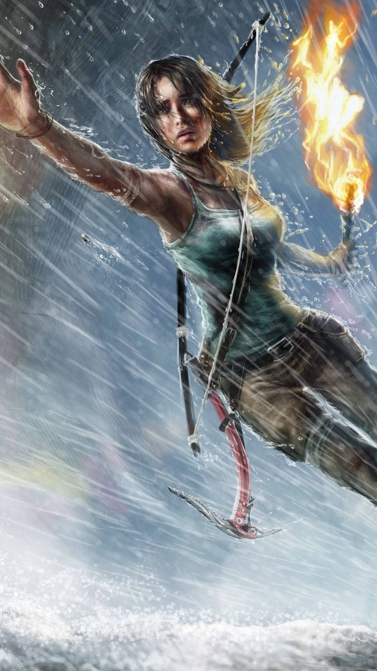 Antorcha Encendida Tomb Raider iPhone Fondos de pantalla