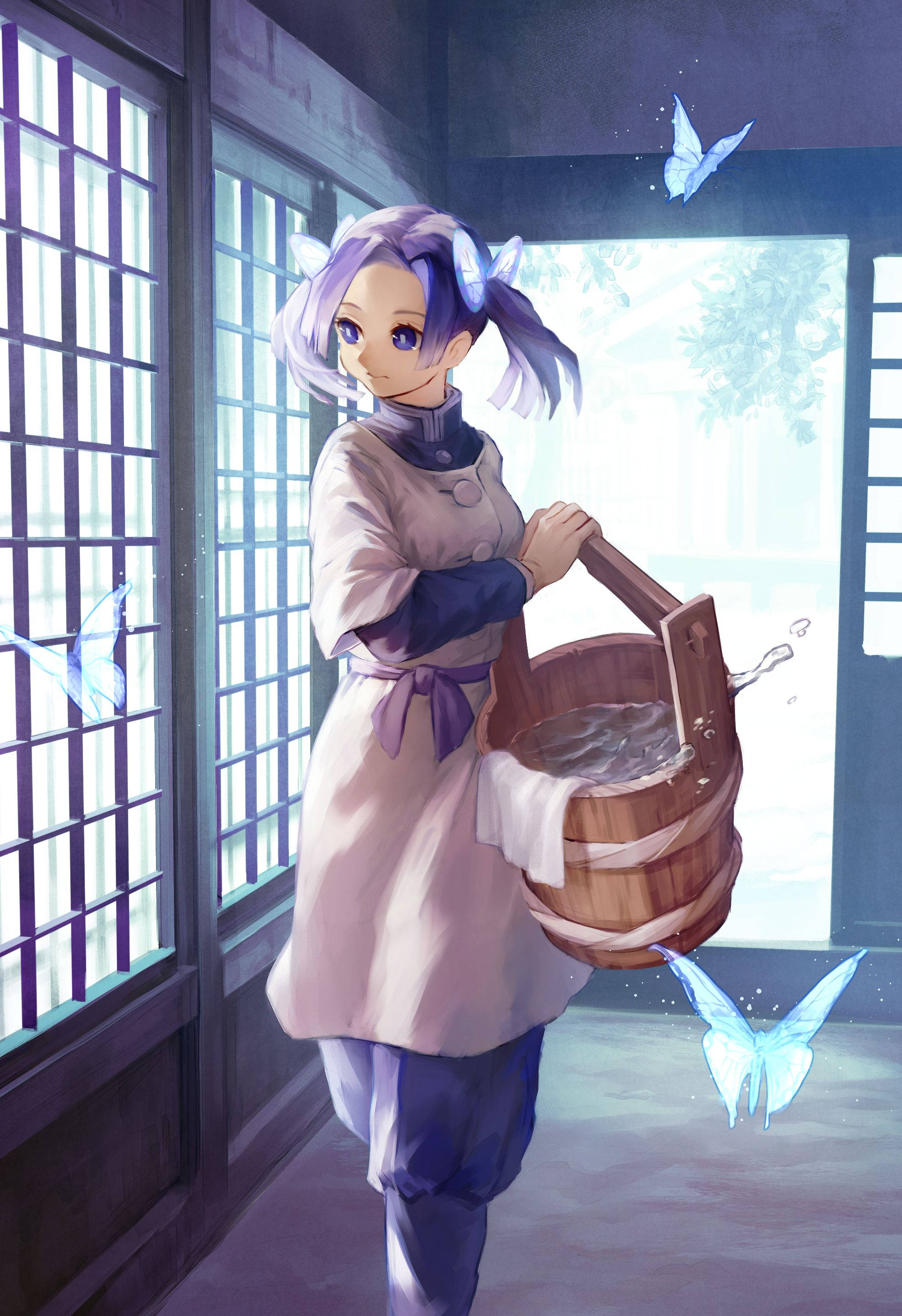Aoi Kanzaki con Arte de Mariposas Fondos de pantalla