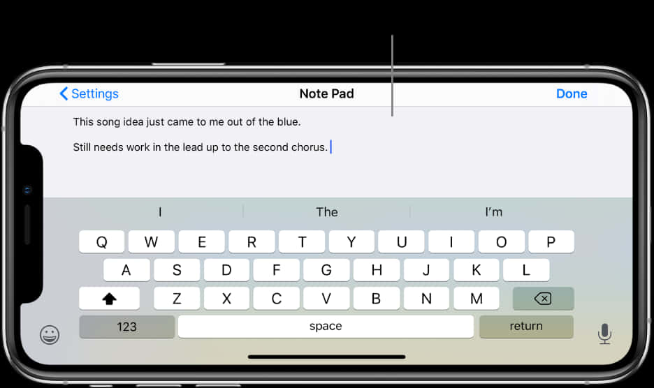 App de Notas en iPhone 12 para Componer Canciones Fondos de pantalla