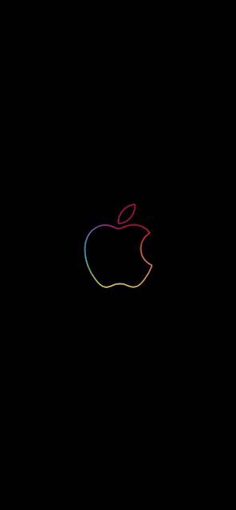 Apple iPhone XR con bordes de arcoíris vibrantes Fondos de pantalla