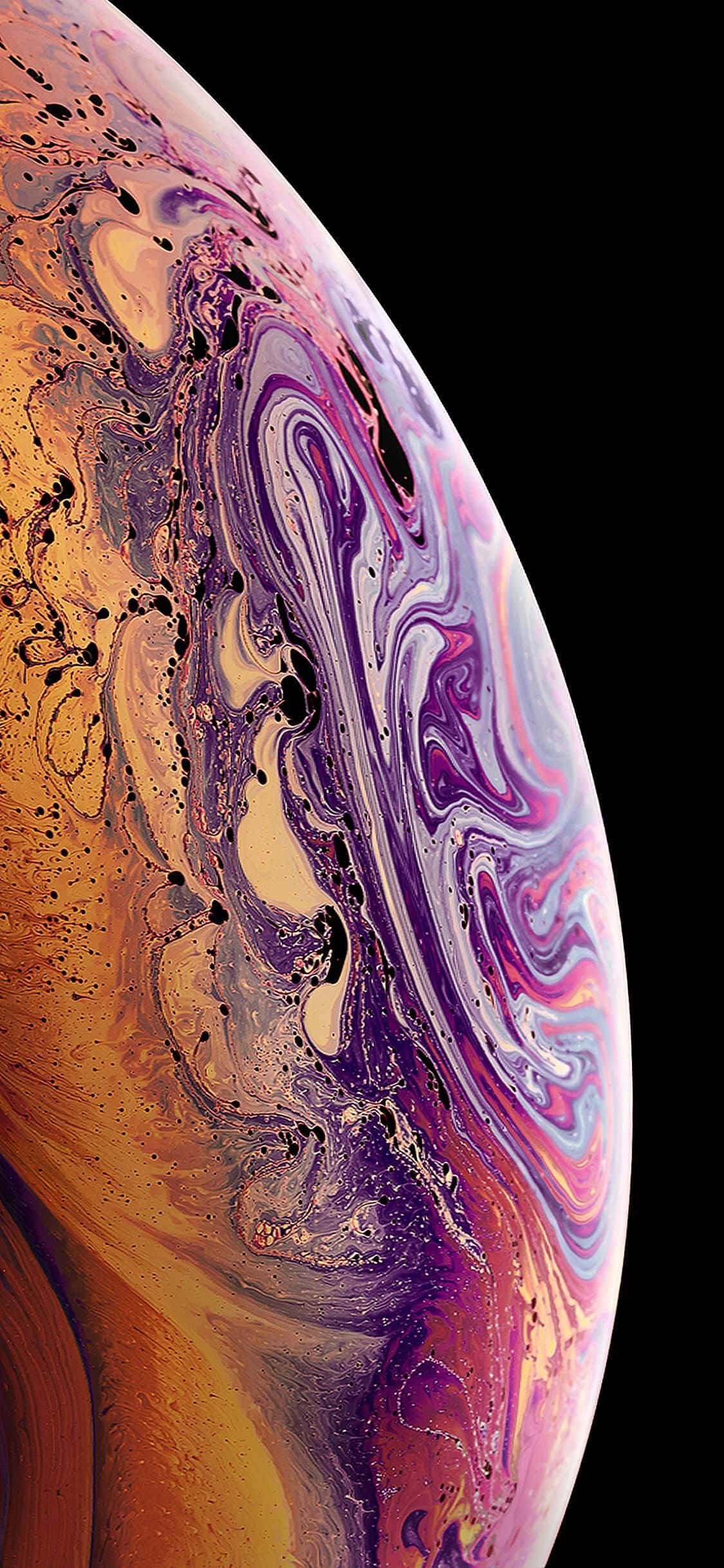 Apple iPhone XS Fondo Degradado Burbuja Púrpura Fondos de pantalla