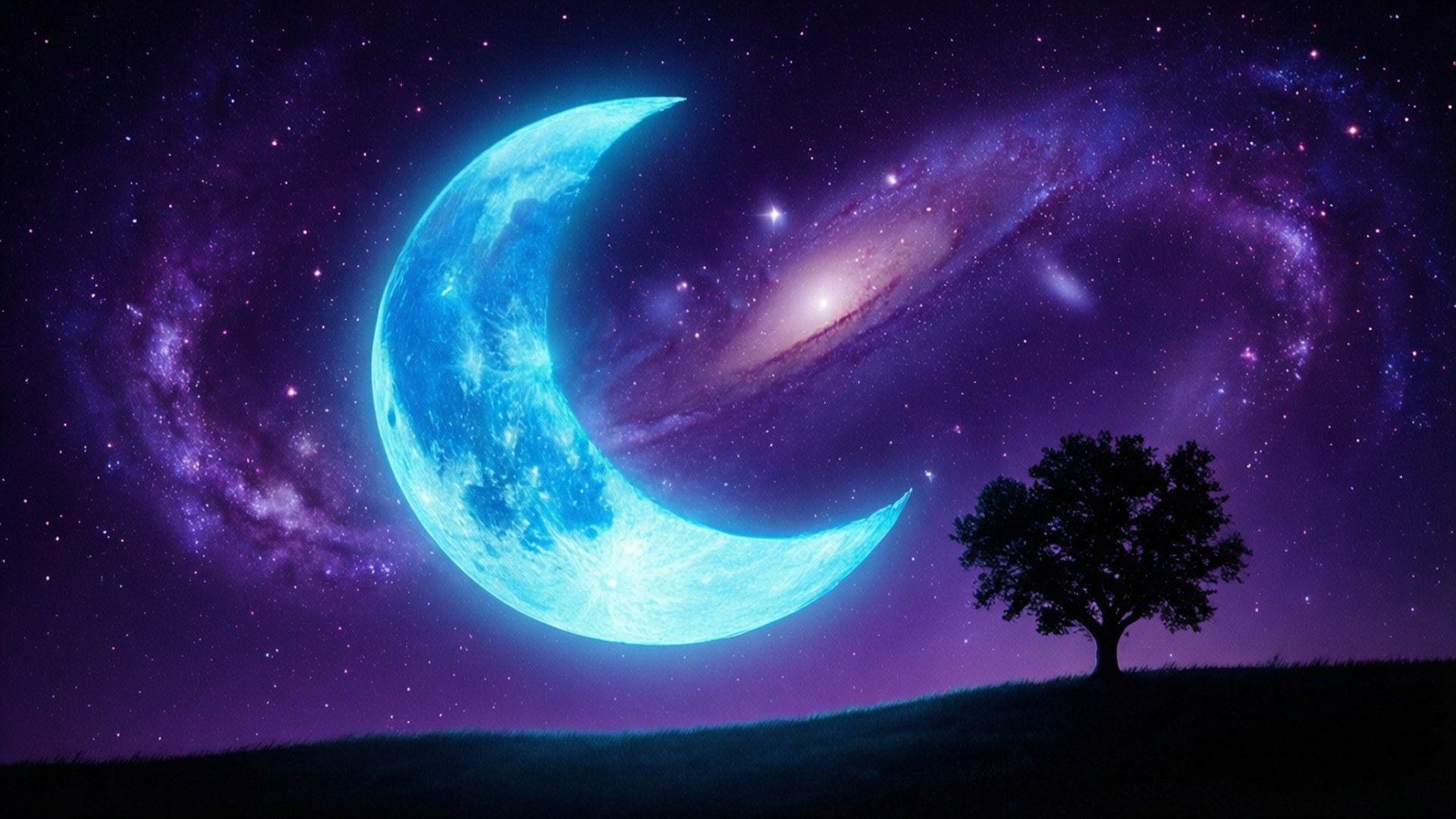 Árbol de la Media Luna Neón Fondos de pantalla