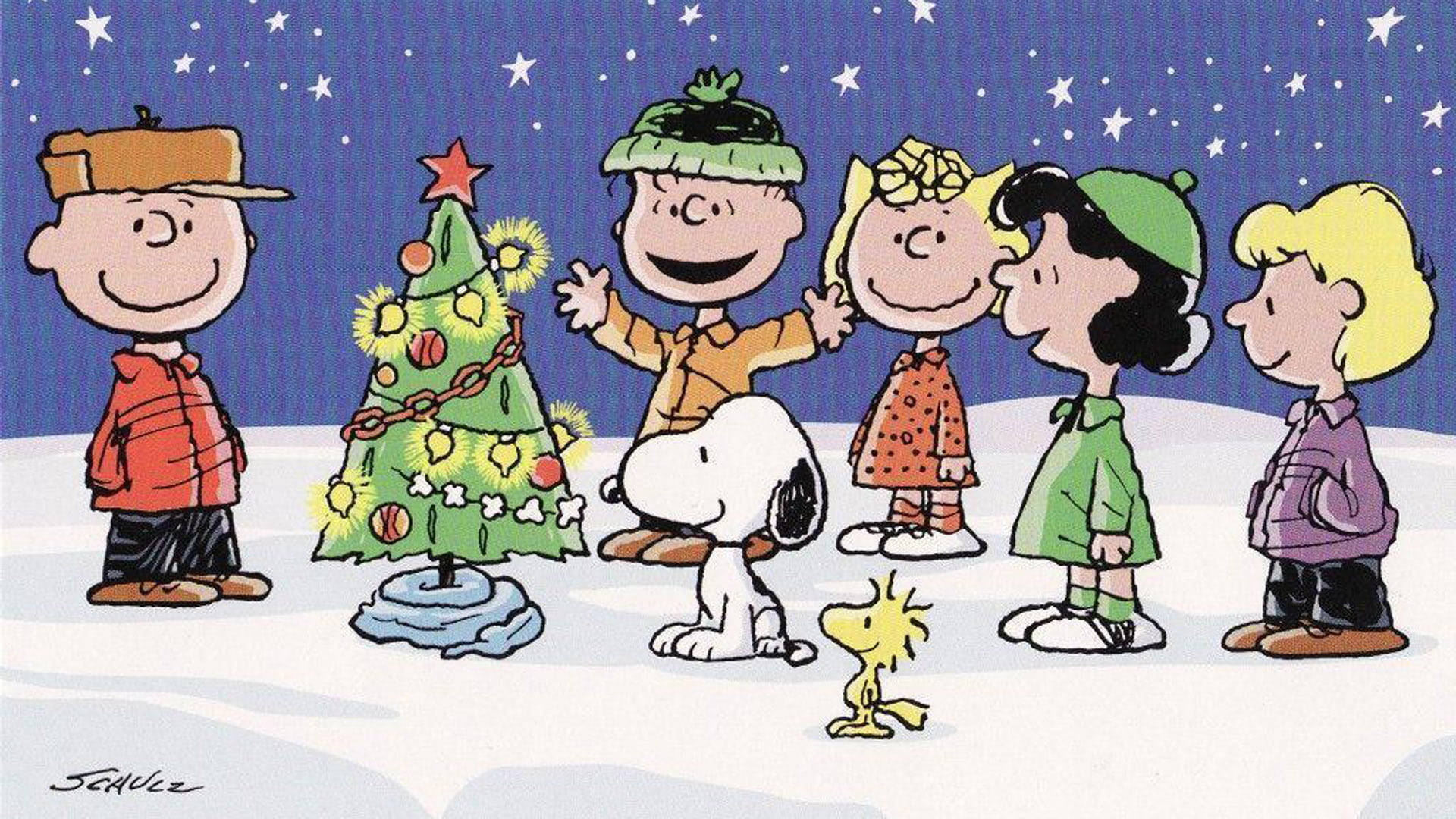 Árbol de Navidad Decorado de Snoopy Fondos de pantalla