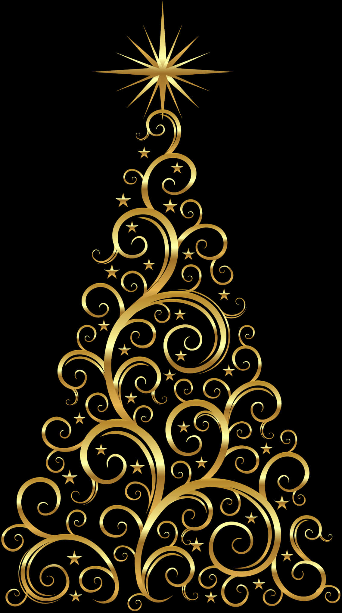 Árbol de Navidad abstracto dorado Fondos de pantalla