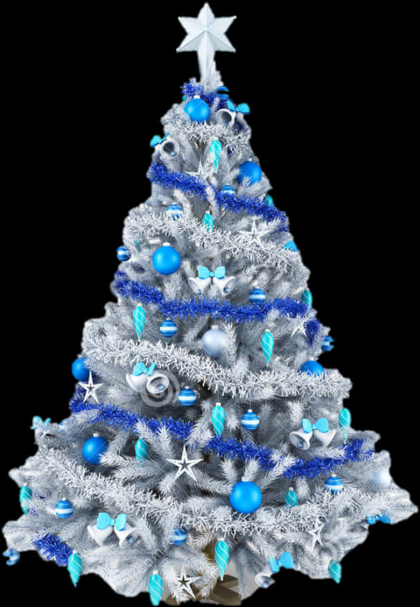 Árbol de Navidad Azul y Blanco Fondos de pantalla