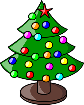 Árbol de Navidad colorido caricatura Fondos de pantalla