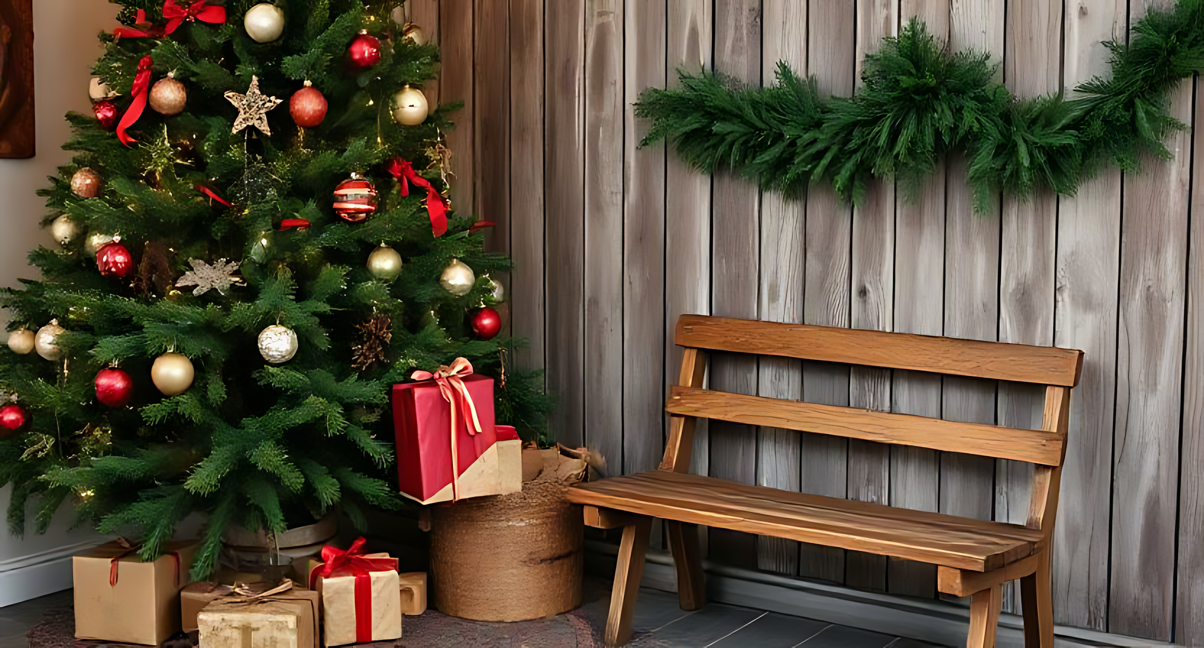 Árbol de Navidad con adornos y regalos Fondos de pantalla