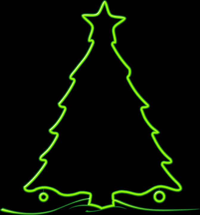Árbol de Navidad de Neón con Contorno Fondos de pantalla