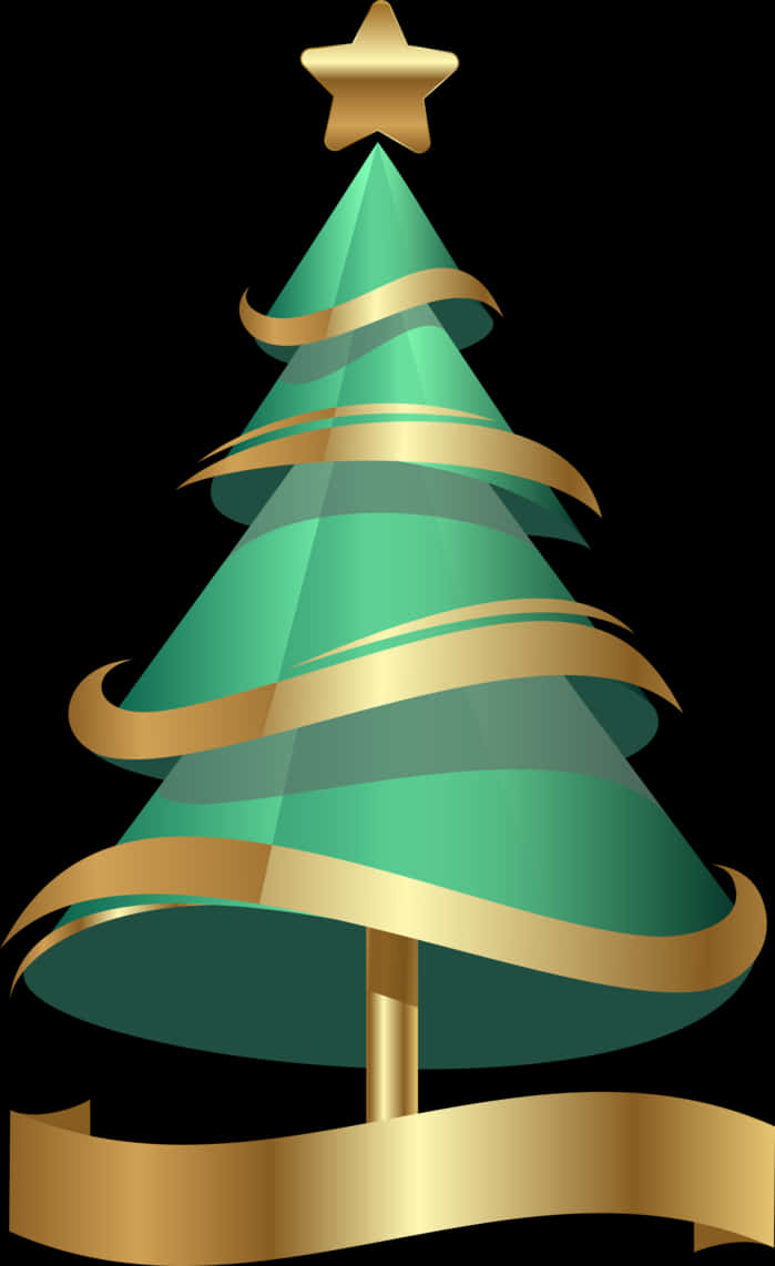 Árbol de Navidad con Listón Dorado Fondos de pantalla
