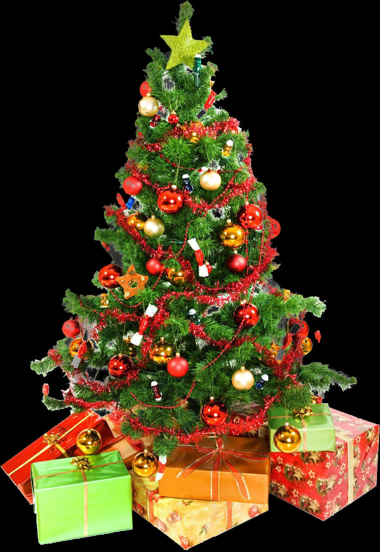Árbol de Navidad Festivo con Regalos.JPG Fondos de pantalla
