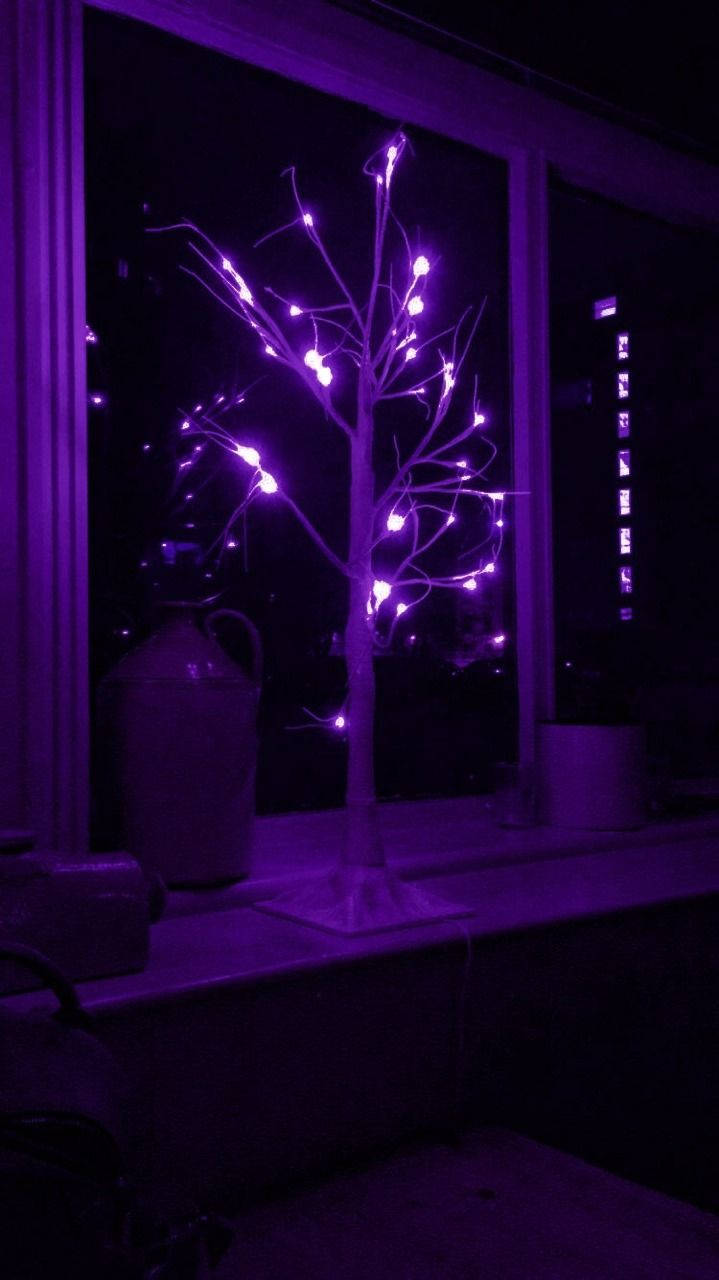 Árbol de Navidad Estético Morado y Negro Fondos de pantalla