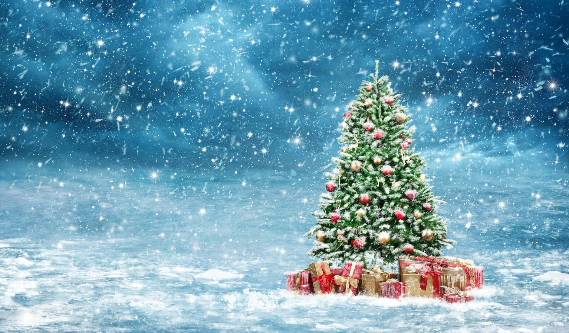 Árbol de Navidad y Nieve Fondos de pantalla