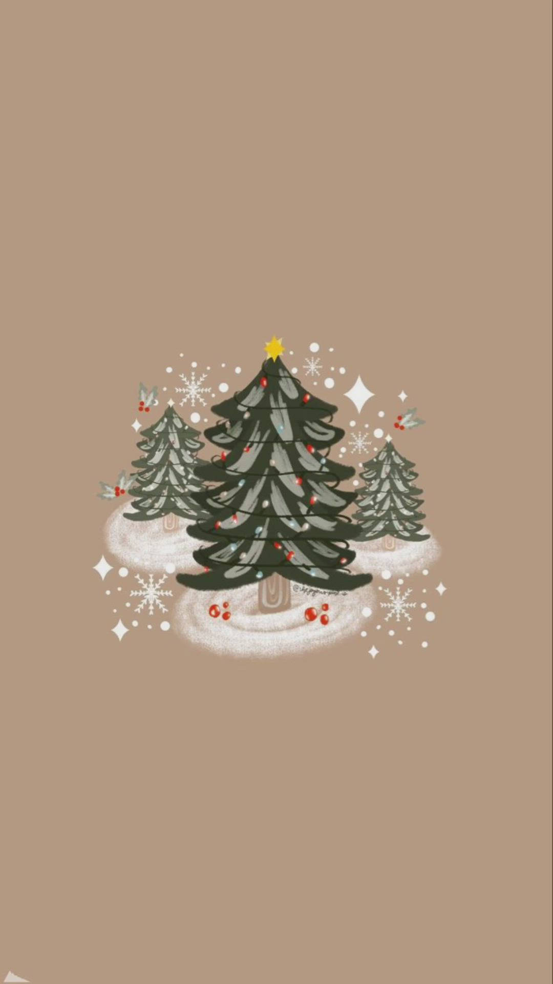 Árboles de Navidad sencillos con brillantina Fondos de pantalla