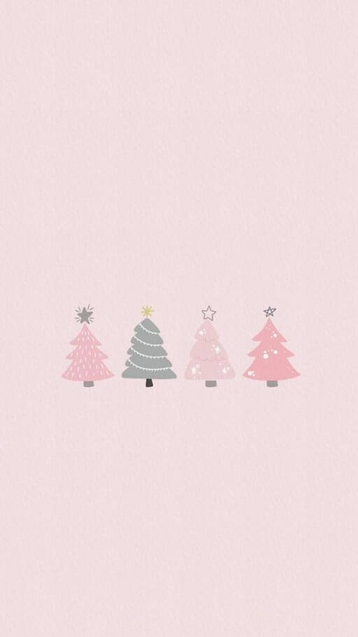 Árboles de Navidad pastel simples Fondos de pantalla