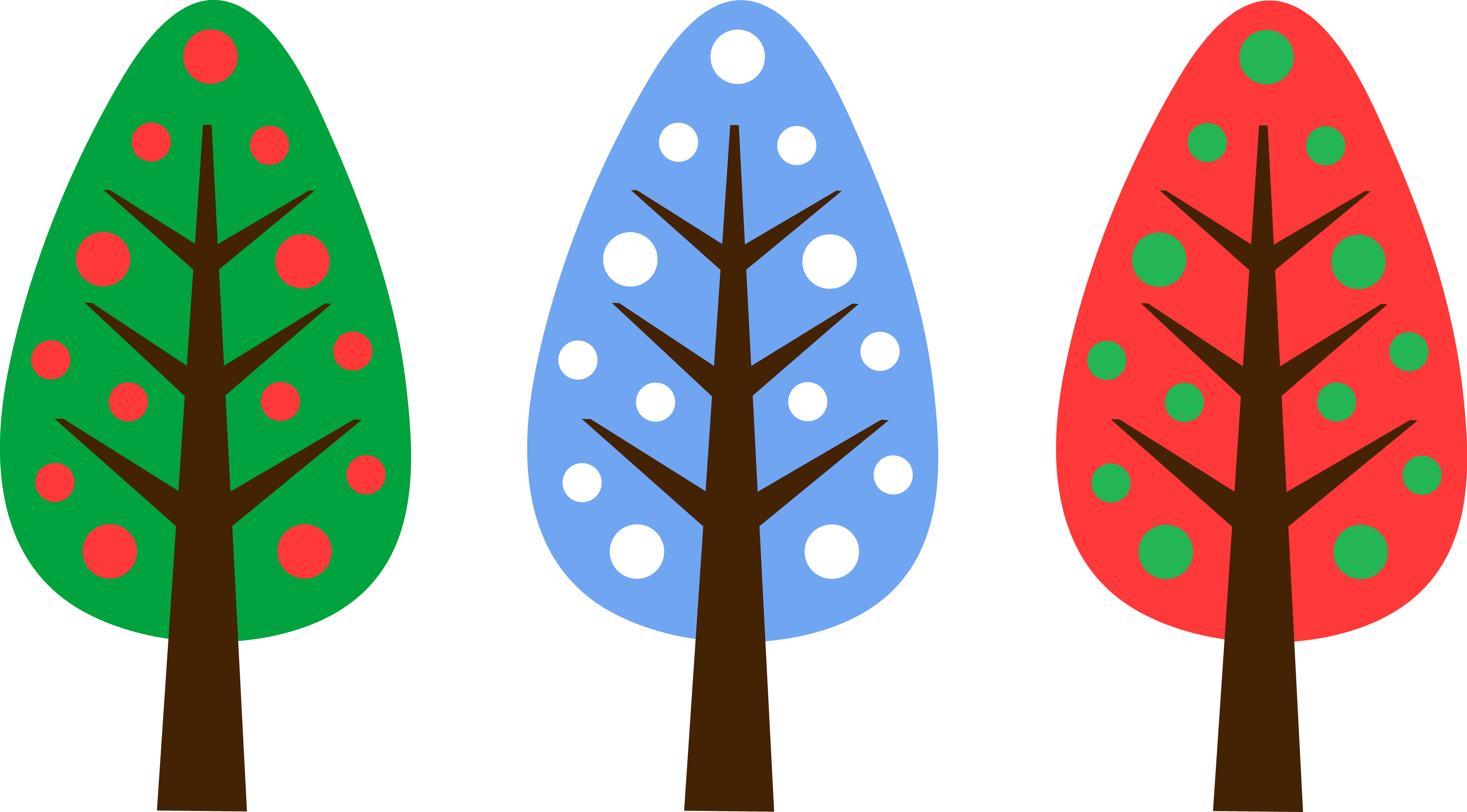 Árboles de Navidad Coloridos Clipart Fondos de pantalla