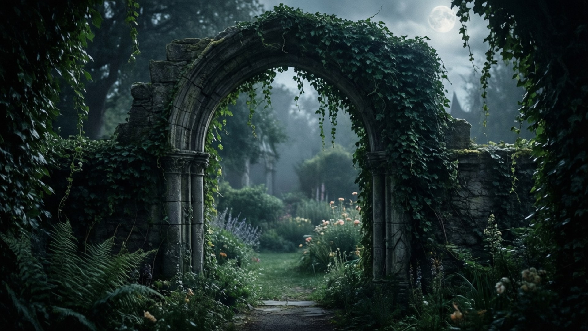 Arco Cubierto de Hiedra Fondos de pantalla