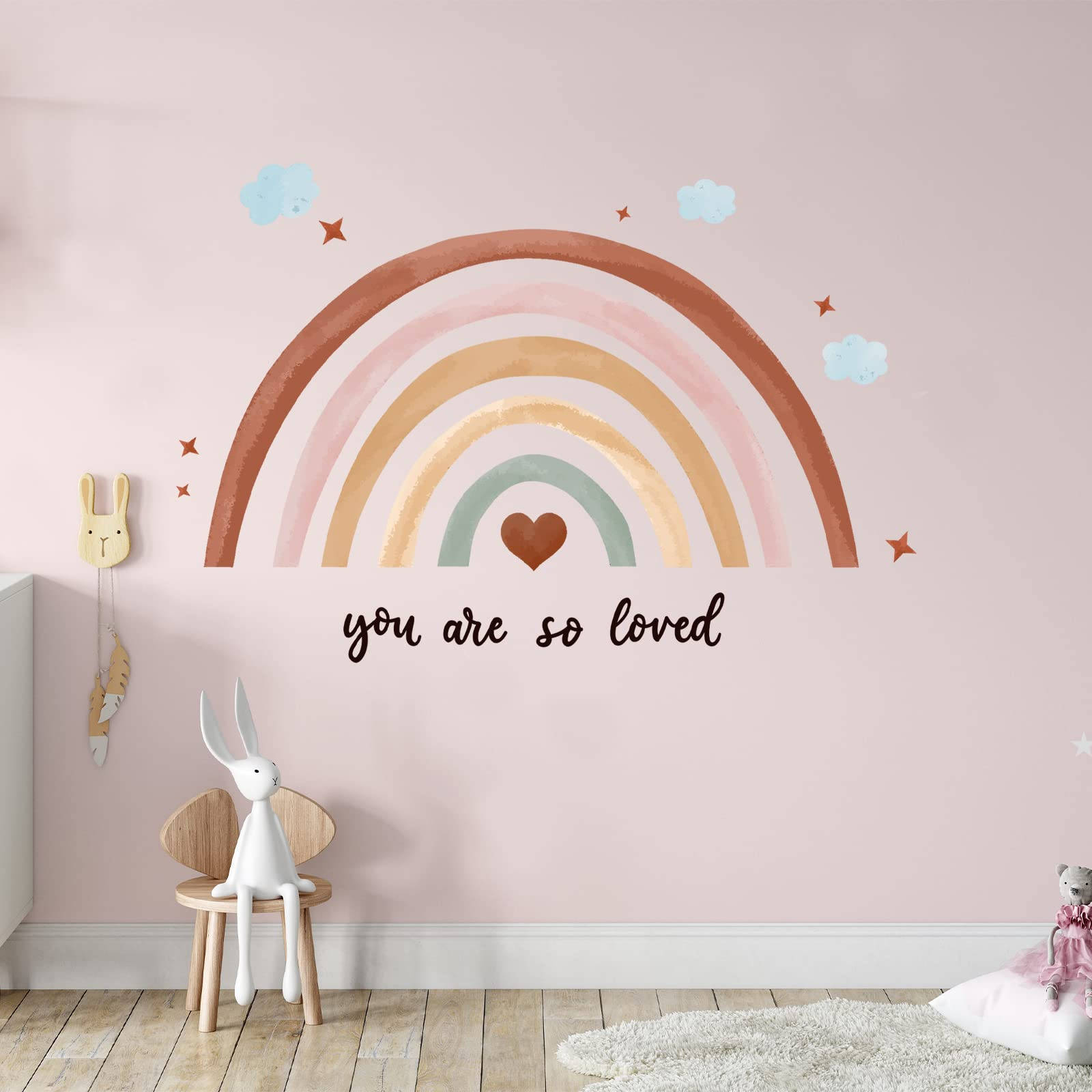 Arcoíris Boho para Cuarto Infantil Fondos de pantalla