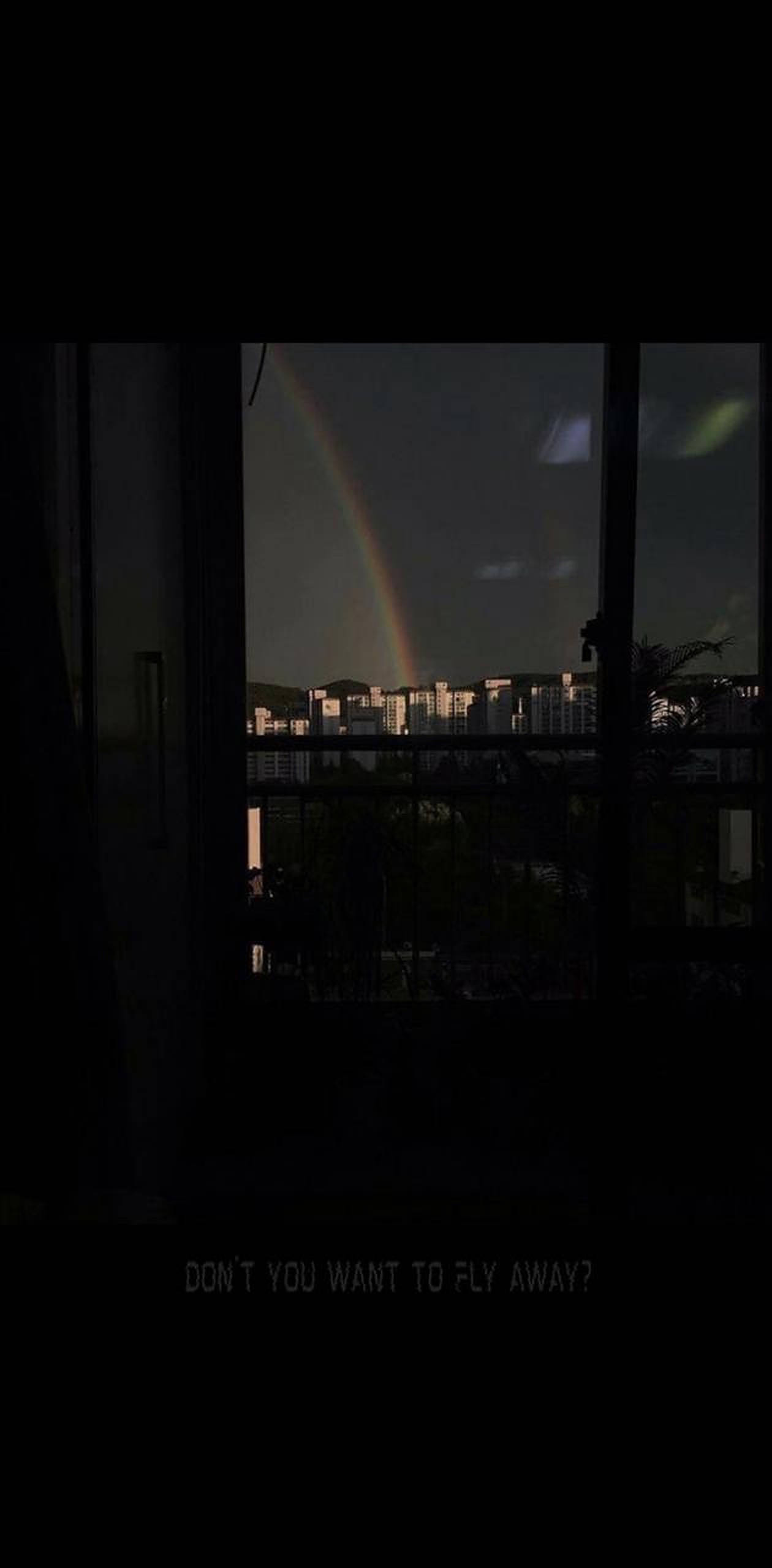 Arcoíris en Ciudad Oscura Fondos de pantalla
