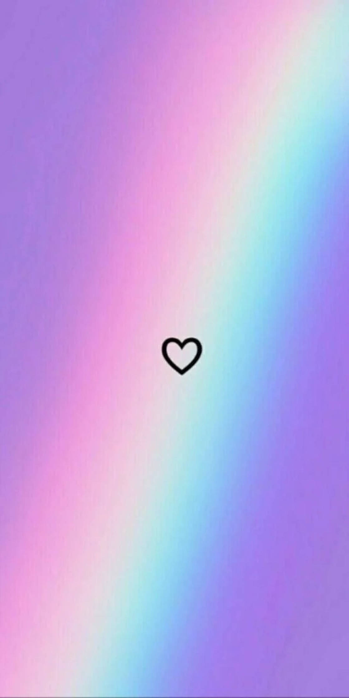 Arcoíris pastel morado estético con corazón Fondos de pantalla