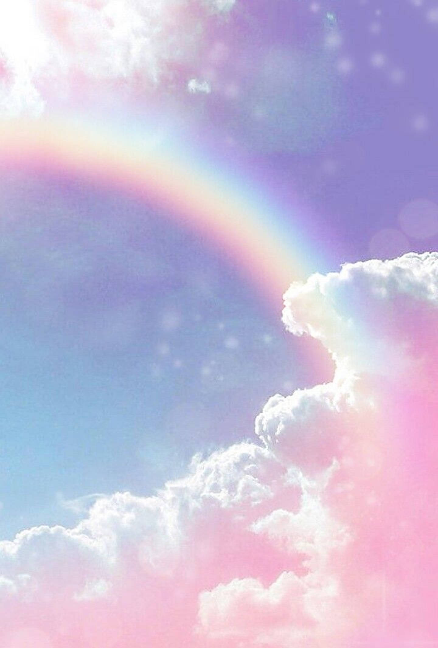 Arcoíris pastel con nubes Fondos de pantalla
