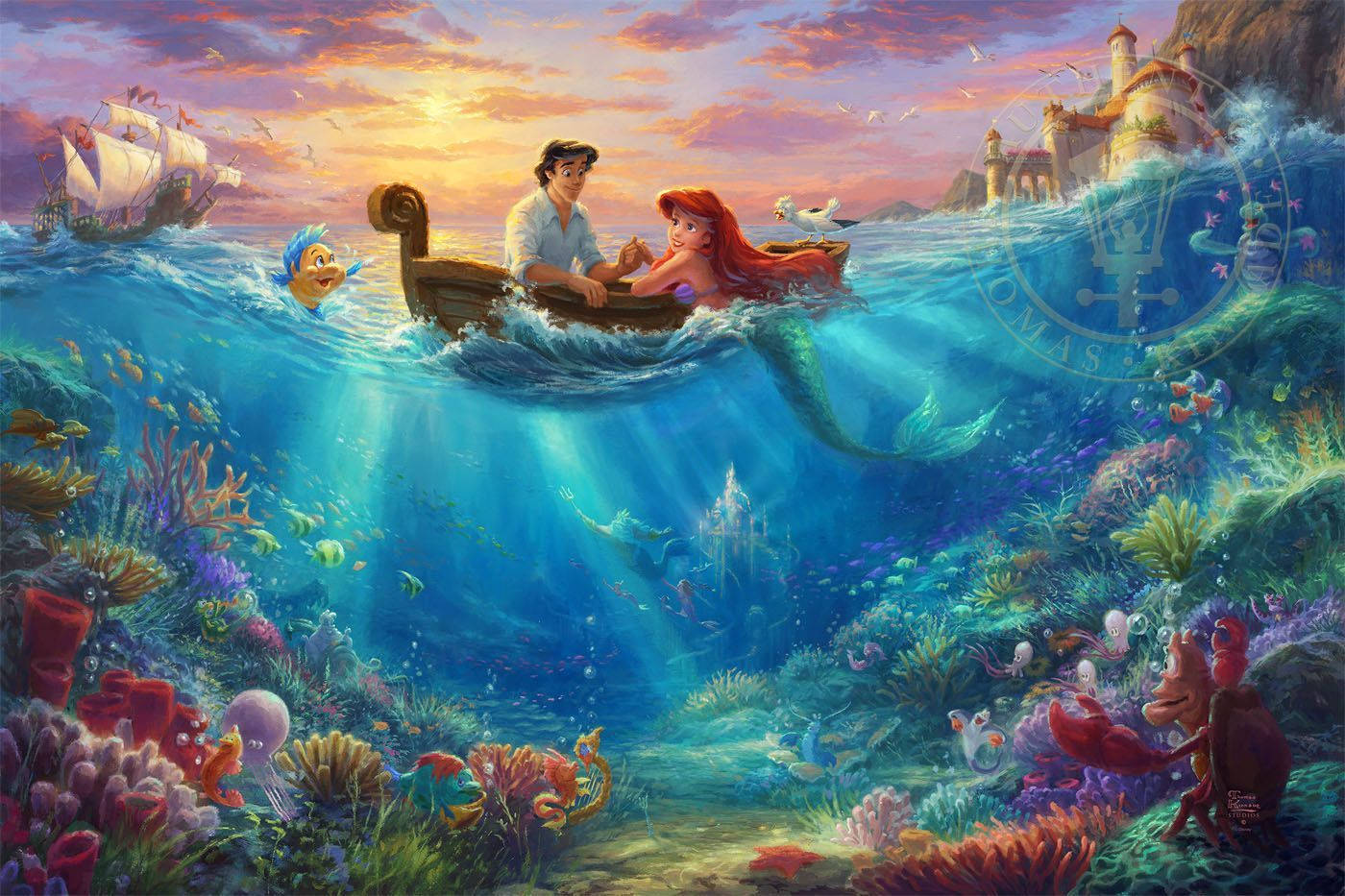 Ariel Eric Pintura Pixel Disney Laptop Fondos de pantalla