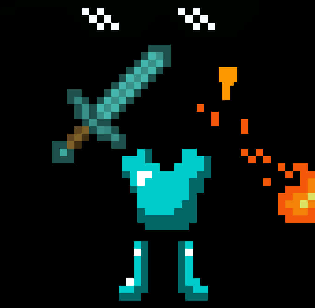 Armadura de diamante y espada de Minecraft Fondos de pantalla