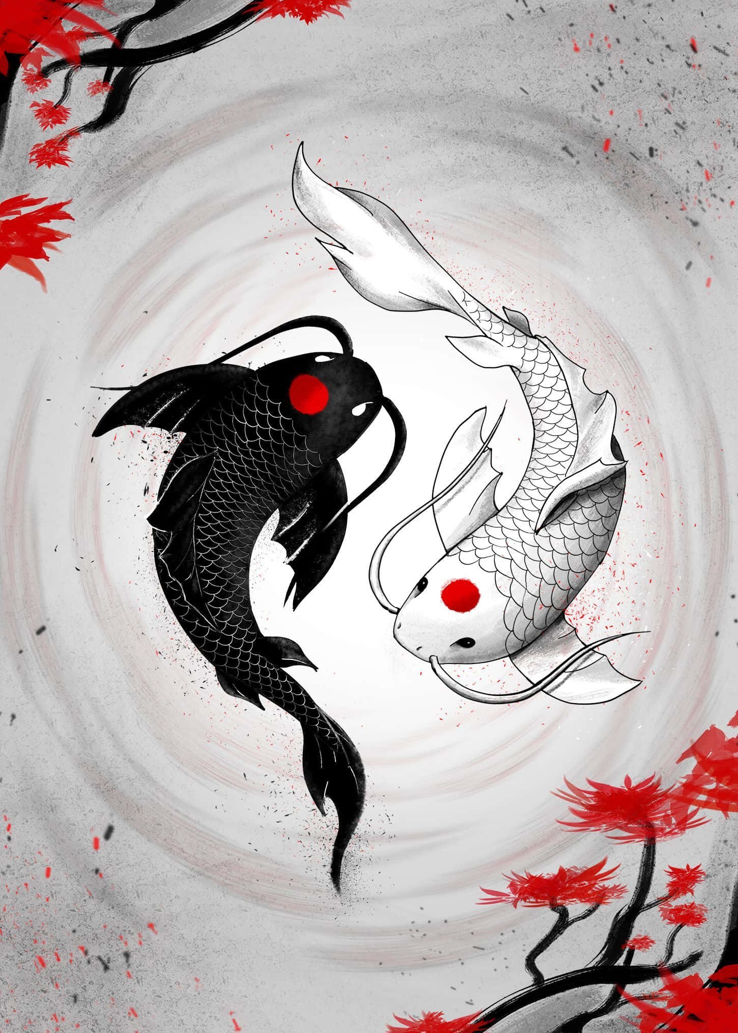 Armonía de Peces Yin Yang Fondos de pantalla