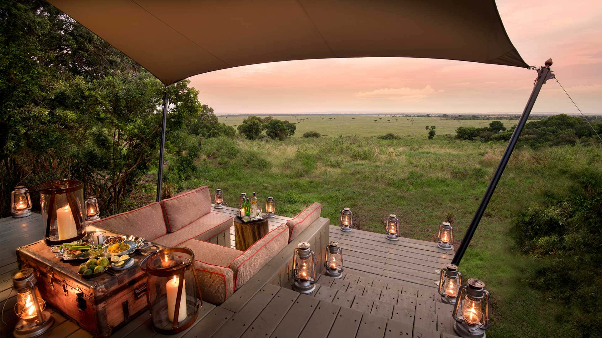 Arquitectura Serena en el Corazón del Masai Mara Fondos de pantalla