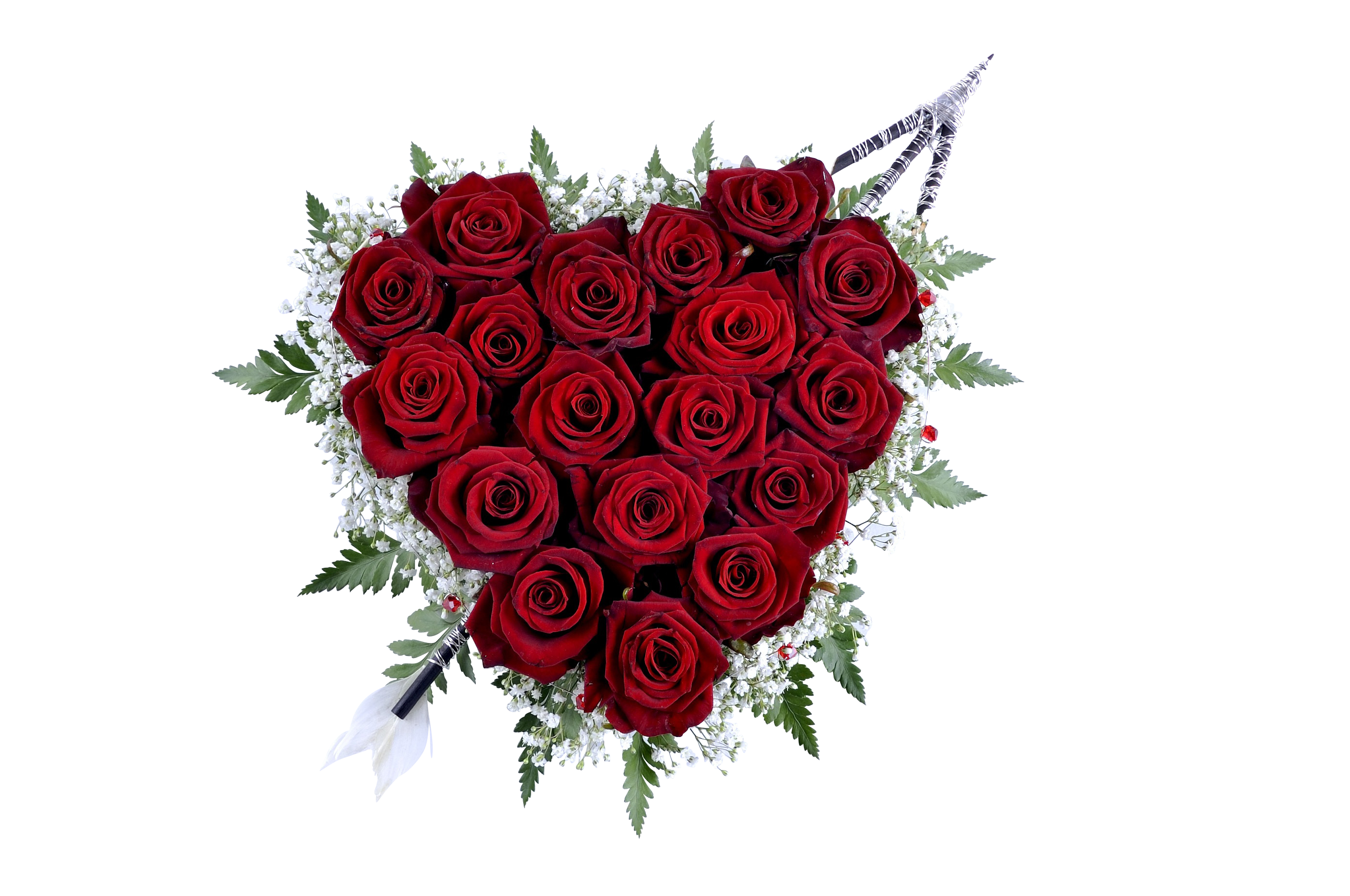 Arreglo de rosas en forma de corazón Fondos de pantalla