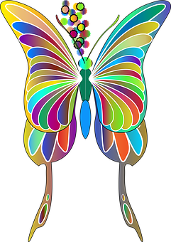 Arte abstracto colorido de mariposa Fondos de pantalla