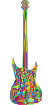 Arte abstracto de guitarra prismática Fondos de pantalla