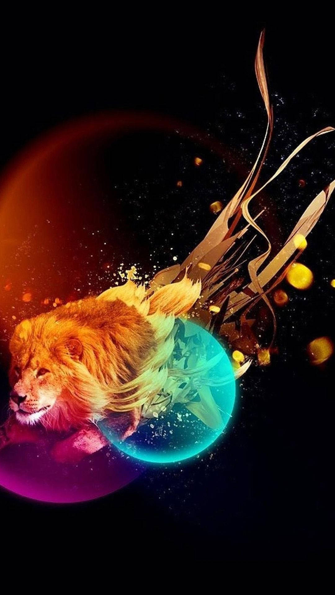 Arte abstracto de león galaxia Fondos de pantalla