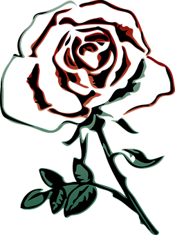Arte abstracto de rosa con contorno neón Fondos de pantalla