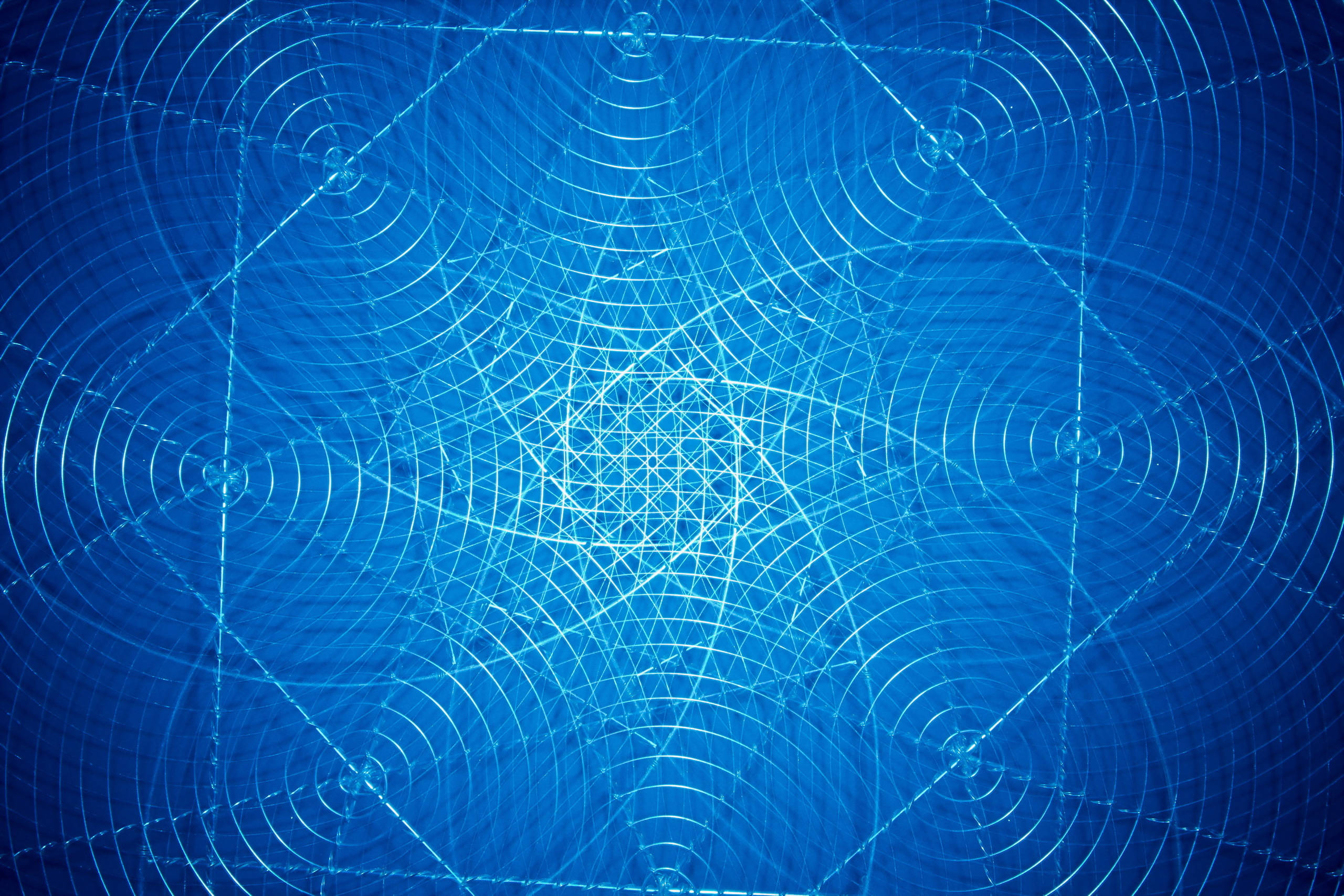 Arte abstracto geométrico en azul Fondos de pantalla