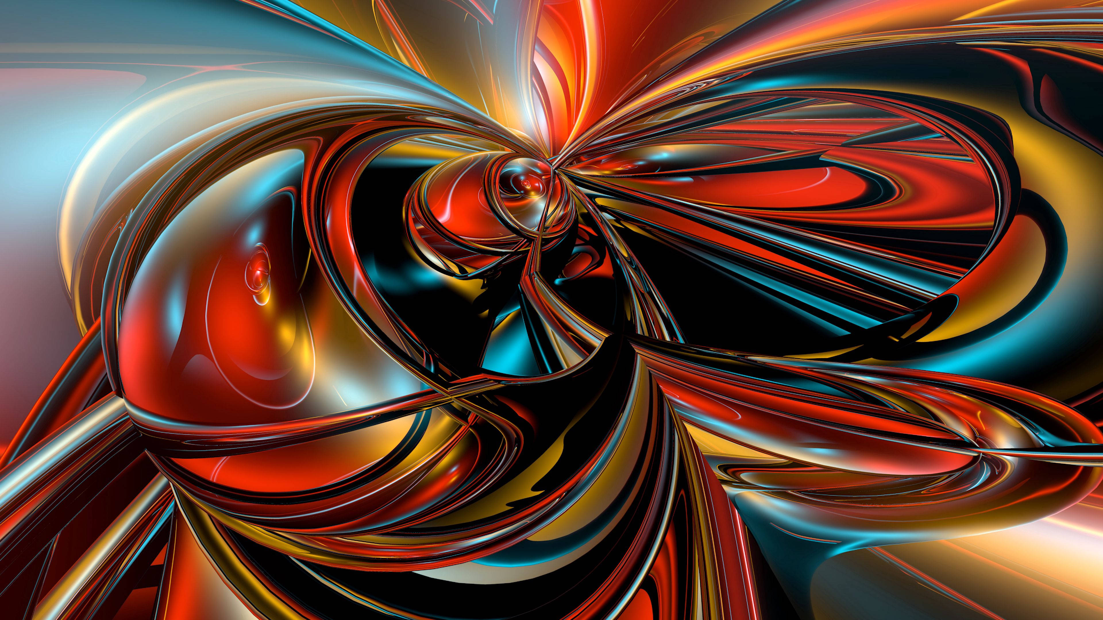 Arte abstracto psicodélico en vibrante color 3D Fondos de pantalla
