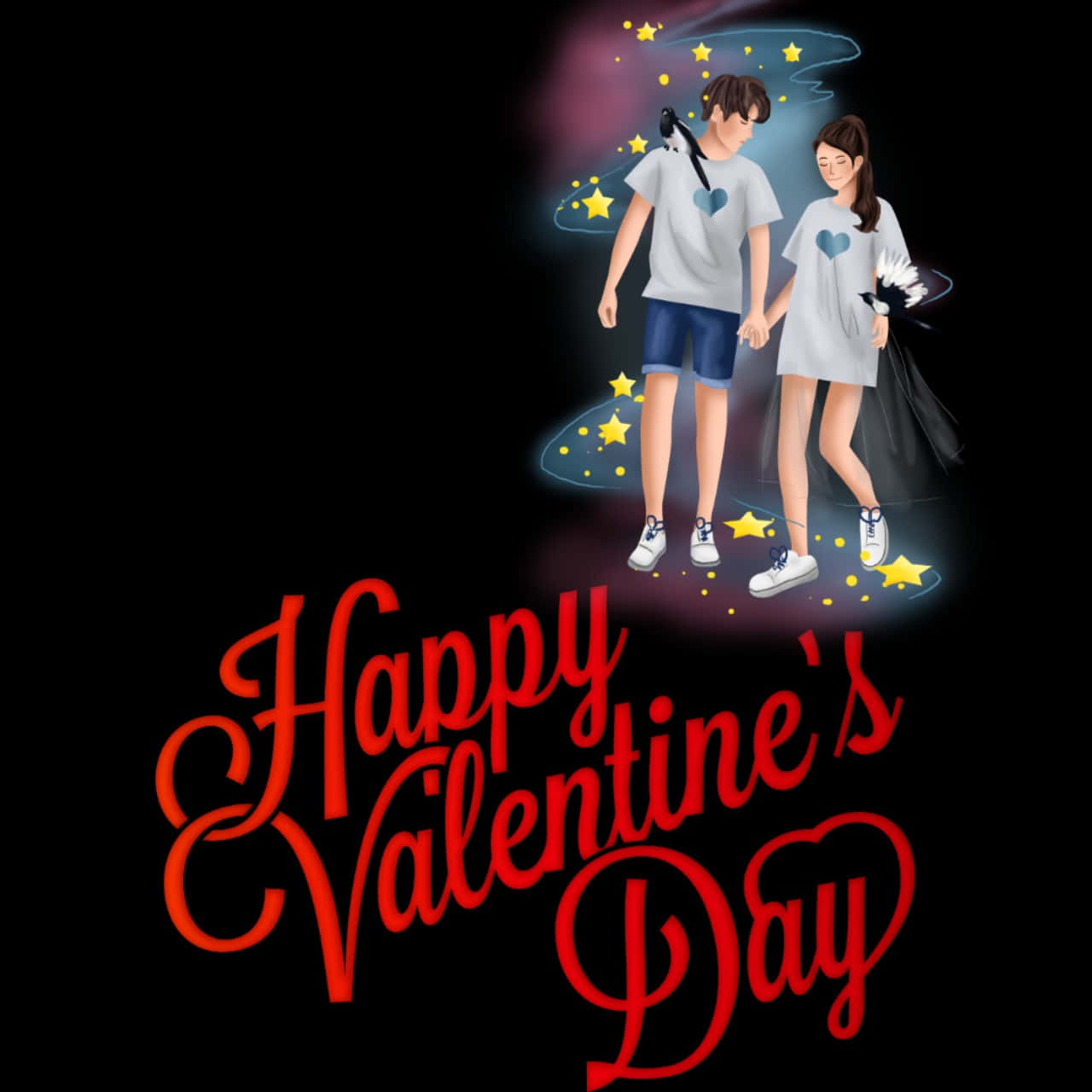 Arte Anime Lindo de San Valentín Feliz Fondos de pantalla
