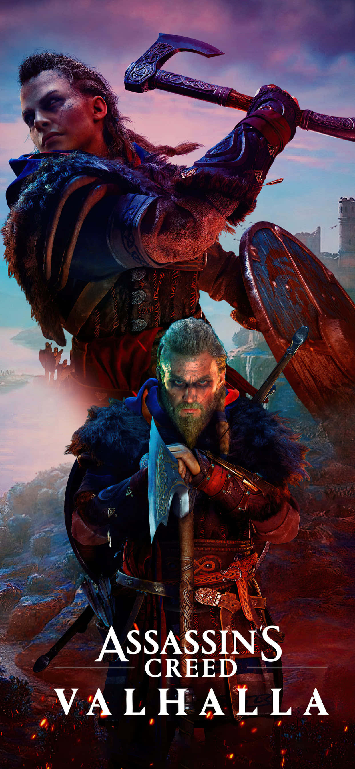 Fondo Digital Key Art para iPhone Xs Max de Assassin's Creed Valhalla Fondos de pantalla
