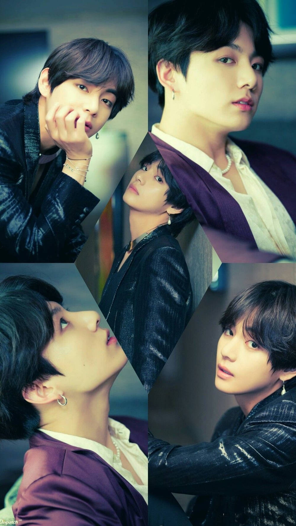 Arte collage de BTS JK y V Fondos de pantalla