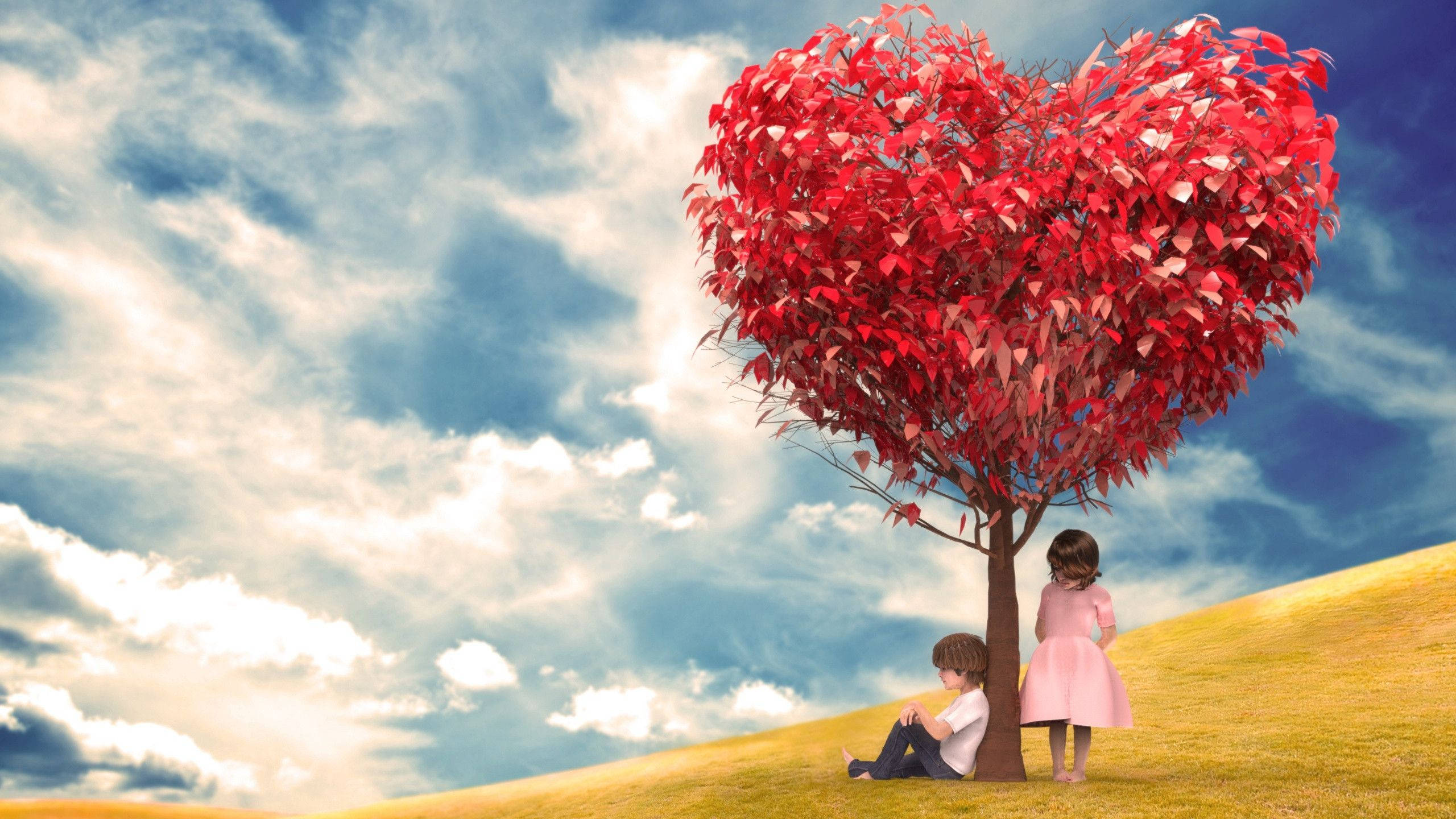 Arte de amor romántico de pareja joven Fondos de pantalla