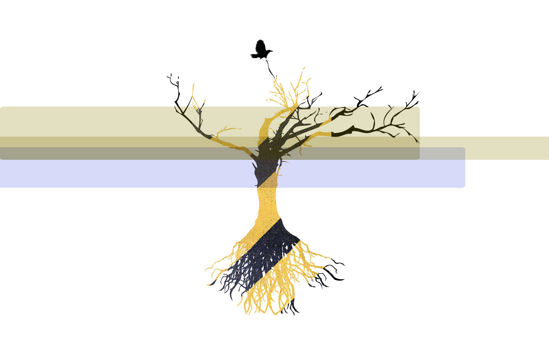 Arte de Árbol Negro y Amarillo en 4K Naturaleza Fondos de pantalla