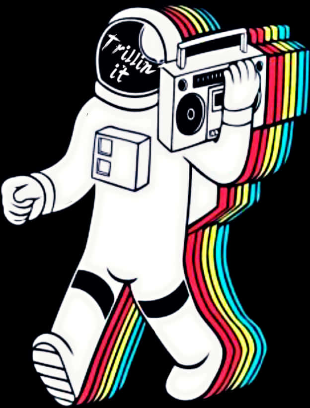Arte de Astronauta con Boombox Fondos de pantalla