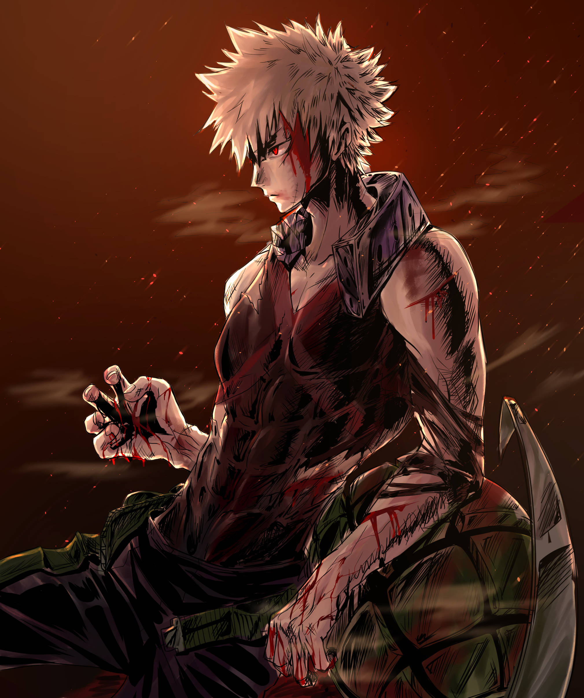Arte de Bakugou Sangrante Fondos de pantalla