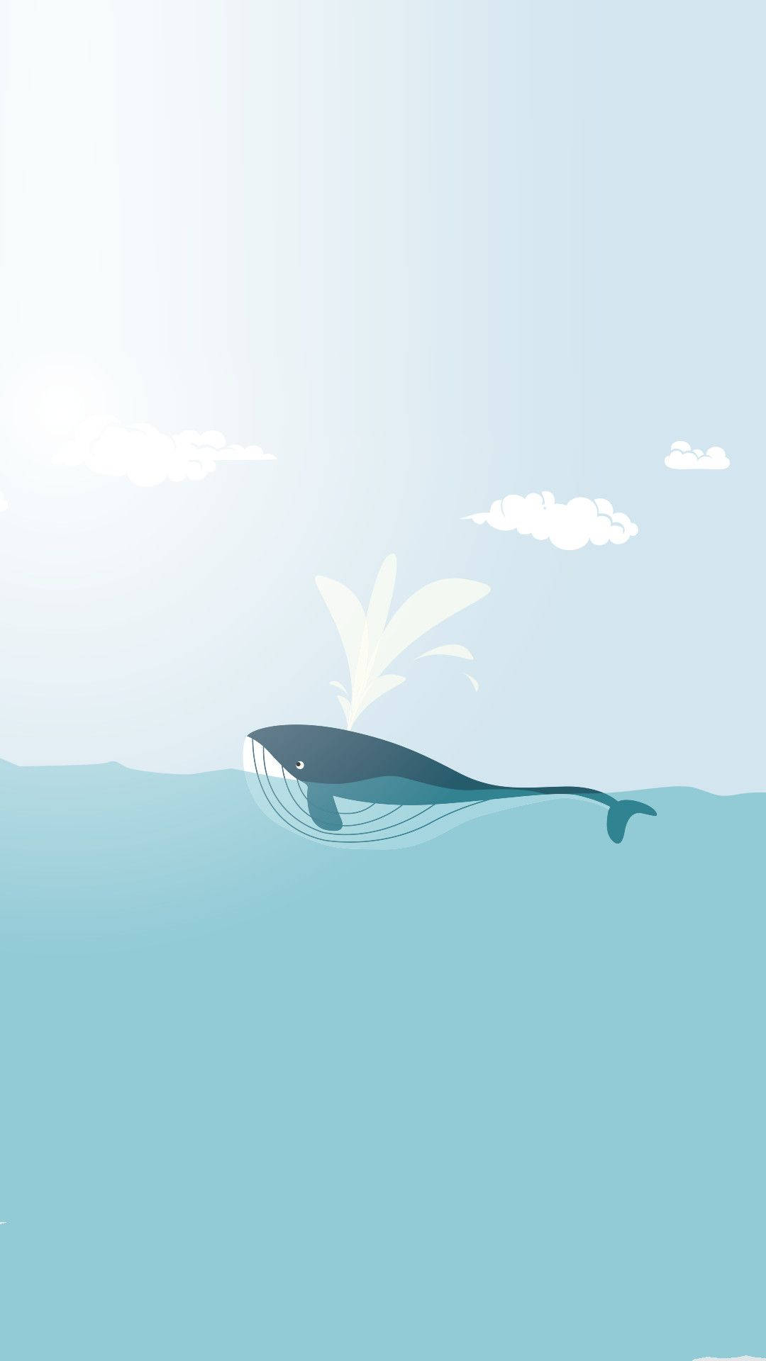 Arte de Ballena Azul Pastel para iPhone Fondos de pantalla