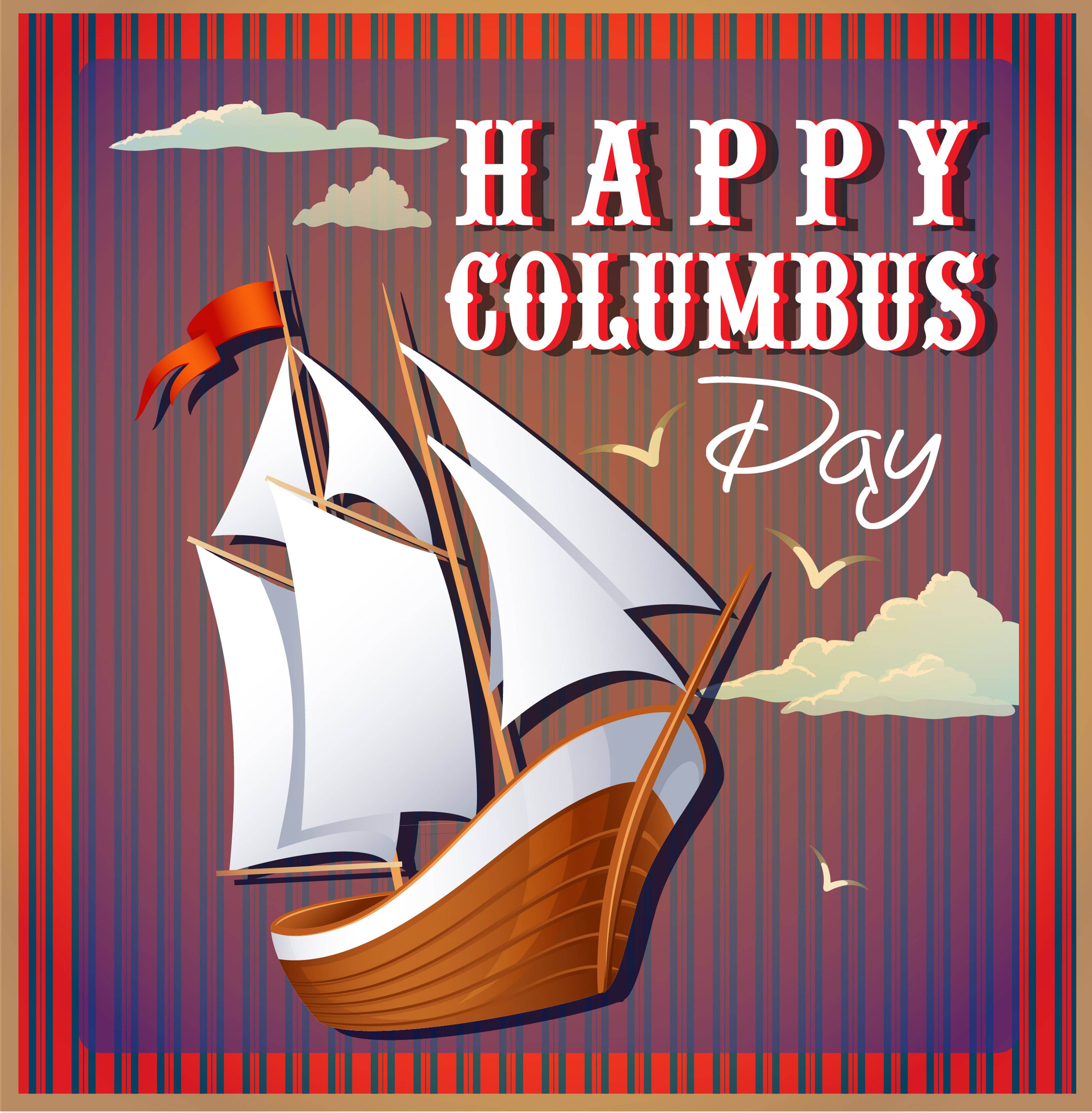 Arte de Barco de Vela del Día de la Raza Fondos de pantalla
